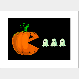 Halloween Pumpkin Funny Ghosts Boys Kids Women Men Posters and Art
